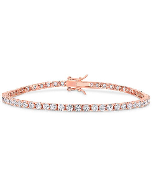 Lab-Grown Moissanite Tennis Bracelet (5-1/10 ct. t.w) in 18k Rose Gold-Plated Sterling Silver