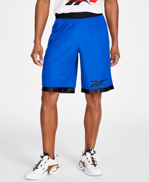 Men's Regular-Fit Logo-Print Mesh Basketball Shorts