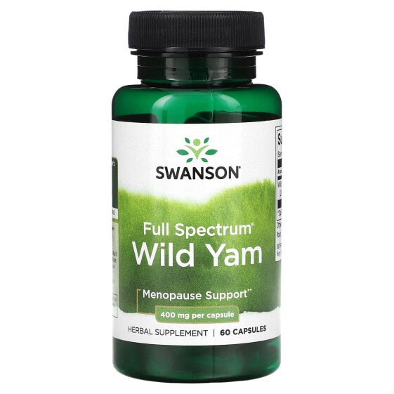 Травяные капсулы Swanson Full Spectrum Wild Yam, 400 мг, 60 шт.