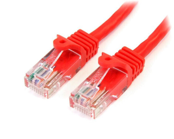 StarTech.com Cat5e Patch Cable with Snagless RJ45 Connectors - 3m - Red - 3 m - Cat5e - U/UTP (UTP) - RJ-45 - RJ-45