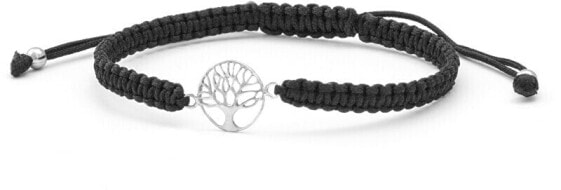 Corded black kabbalah bracelet Tree of Life AGB535