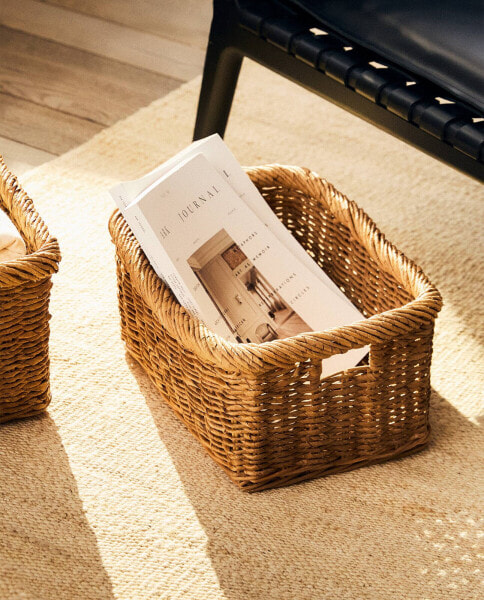 Rectangular woven basket