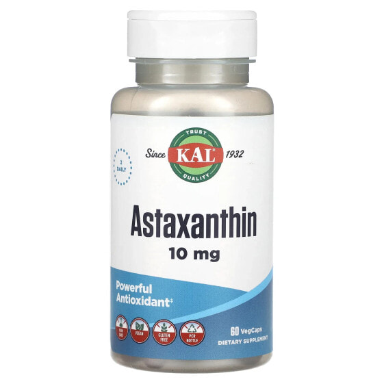 Антиоксидант ВегеКапс 5 мг, 60 шт - Astaxanthin, KAL