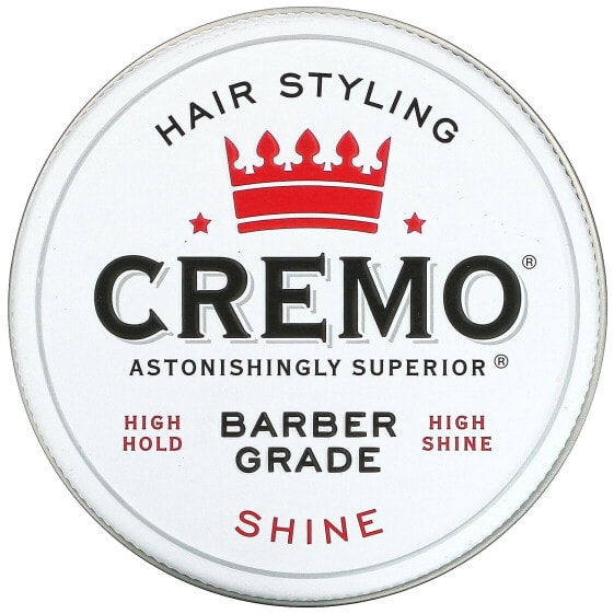 Воск для волос Cremo Shine Pomade, сильная фиксация и высокий блеск, 113 г