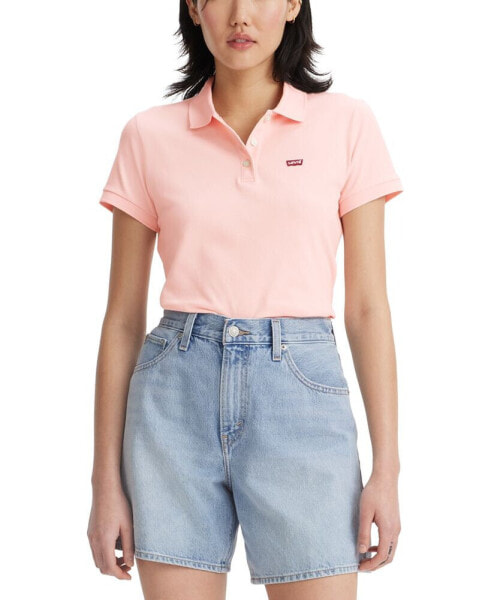 Women's Crown-Logo Shirt-Sleeve Polo Shirt