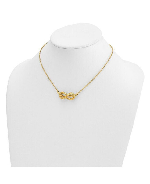Diamond2Deal 18k Yellow Gold Infinity Bar Necklace