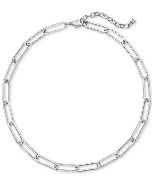 Paperclip Chain Collar Necklace, 16" + 3" extender, Created for Macy's