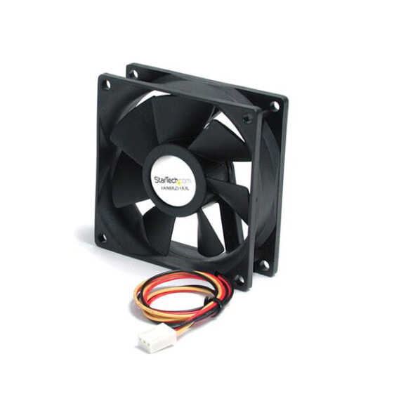 StarTech.com 80x25mm Ball Bearing Quiet Computer Case Fan w/ TX3 Connector - Fan - 8 cm - 2000 RPM - 27 dB - 26.6 cfm - Black