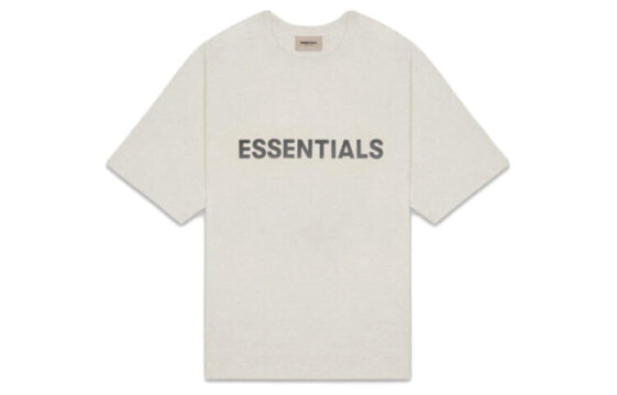 Футболка мужская Fear of God Essentials SS20 3D Silicon Applique Boxy T-Shirt Oatmeal