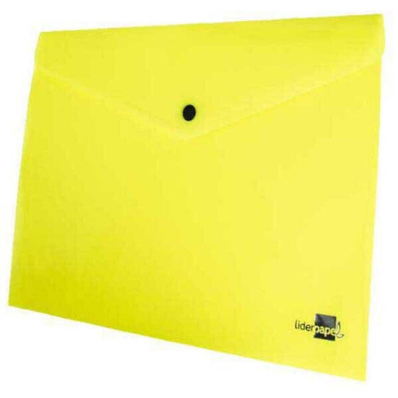 LIDERPAPEL Folder dossier clasp polypropylene DIN A4 opaque fluor yellow 50 sheets