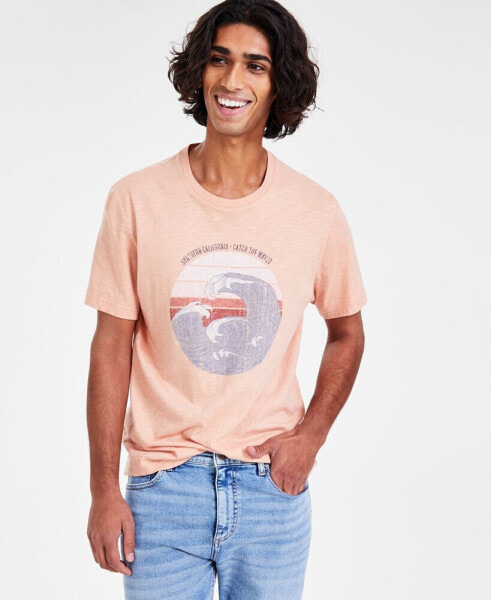Men's Catch the Waves Graphic T-Shirt, Created for Macy's