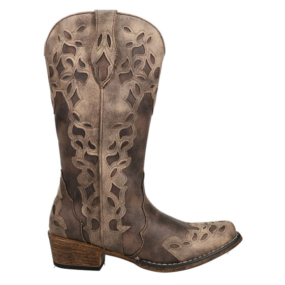 Roper Riley Triad Snip Toe Cowboy Womens Brown Casual Boots 09-021-1566-2855