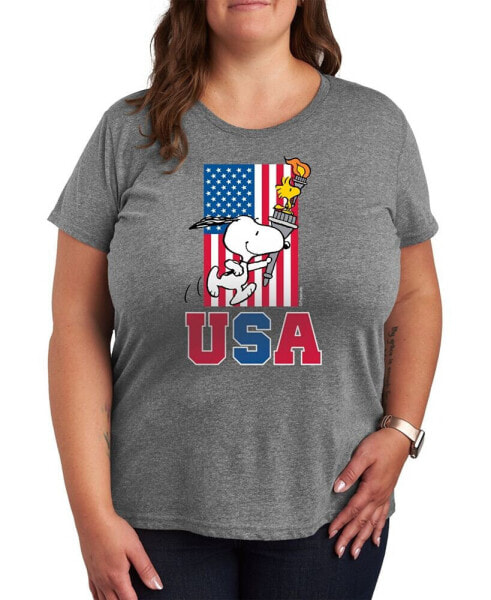 USA Torch Plus Size Graphic T-Shirt