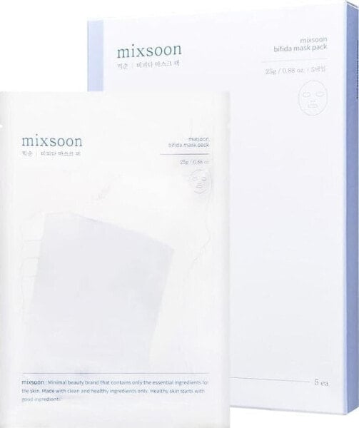 Mixsoon Mixsoon Maski regenerujące z bifidobakteriami Bifida Mask Pack - 5 sztuk