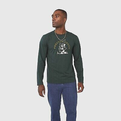 United By Blue Men's Long Sleeve Graphic T-Shirt - Green S