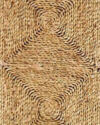 Rectangular spiral seagrass rug
