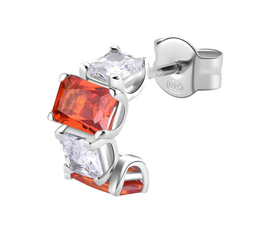 Timeless silver single earrings Fancy Vitamin Orange FVO08