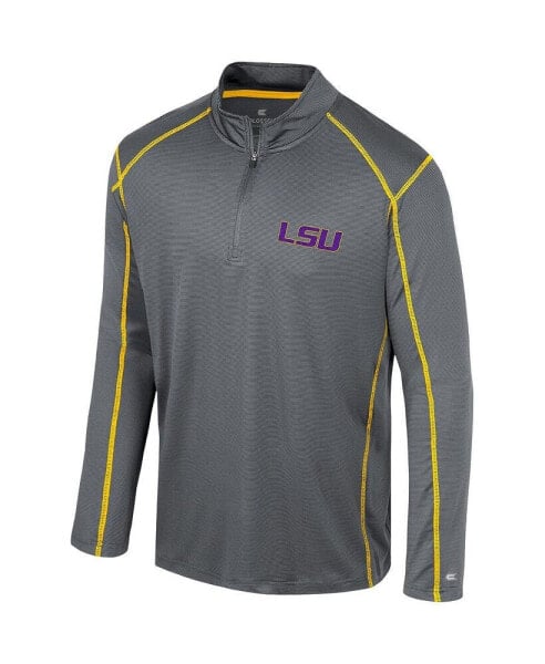 Men's Black LSU Tigers Cameron Quarter-Zip Windshirt