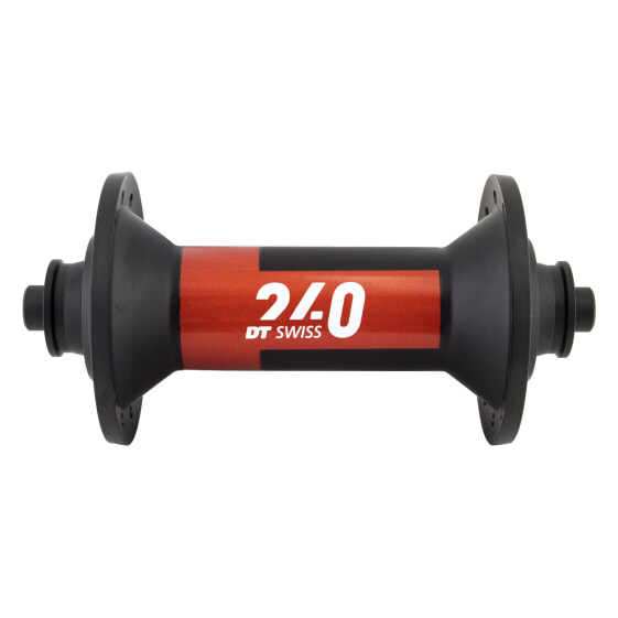 DT Swiss 240 Front Hub - QR x 100mm, 24h, Black/Red