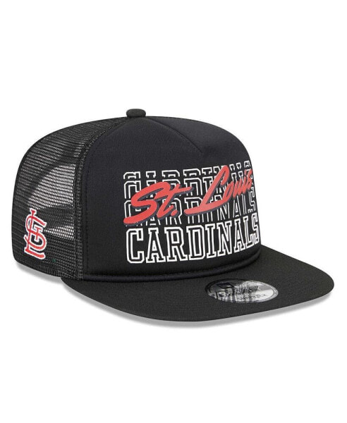 Men's Black St. Louis Cardinals Street Team A-Frame Trucker 9FIFTY Snapback Hat