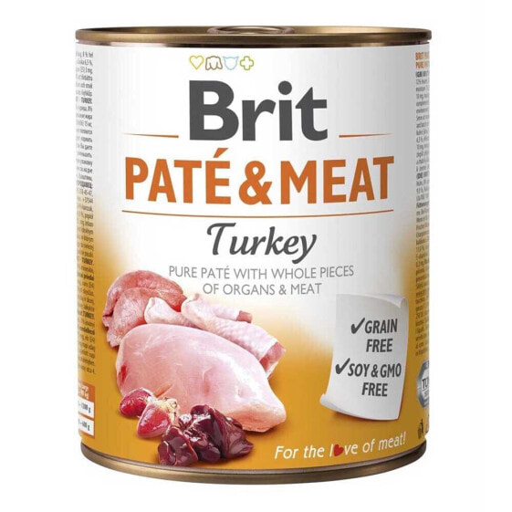 BRIT Pate And Meat With Turkey 800g Wet Dog Food