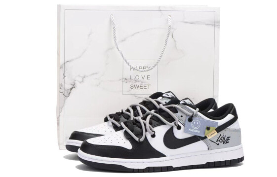 【定制球鞋】 Nike Dunk Low 解构 字母 高街 礼盒 低帮 板鞋 GS 黑灰 / Кроссовки Nike Dunk Low CW1590-100