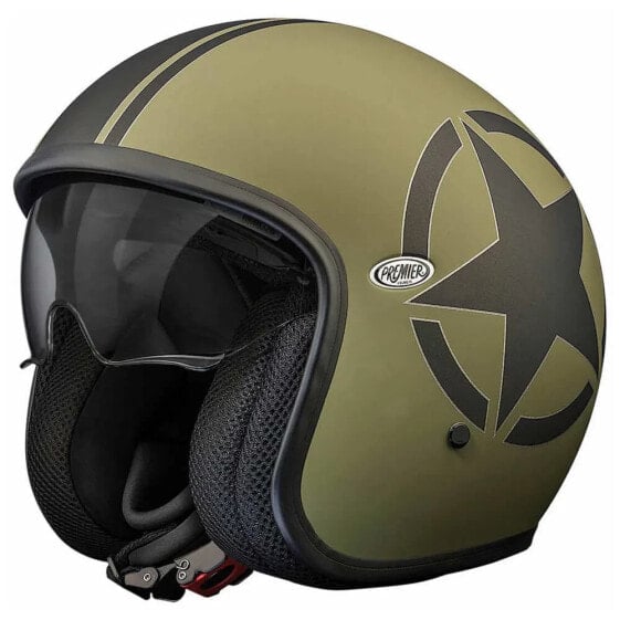 Шлем для мотоциклистов от PREMIER HELMETS Vintage Evo Star Military BM Open Face