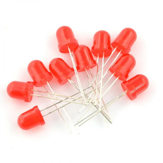 LED 8mm red - 10pcs