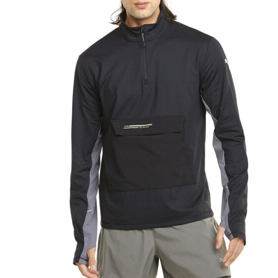 Puma Run Cooladapt Half Zip Jacket Mens Black Casual Athletic Outerwear 520847-0