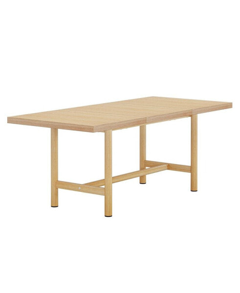 Small Conference Table for Office: 63 Inches Conference Room Table for 4–6 People, Modern Rectangular Meeting Table with Sturdy Metal Frame, Small Computer Desk