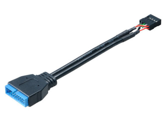Akasa USB 3.0 to USB 2.0 adapter cable - 0.1 m - Black