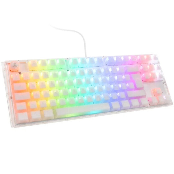 Ducky One 3 Aura White TKL Gaming Tastatur, RGB LED - MX-Blue