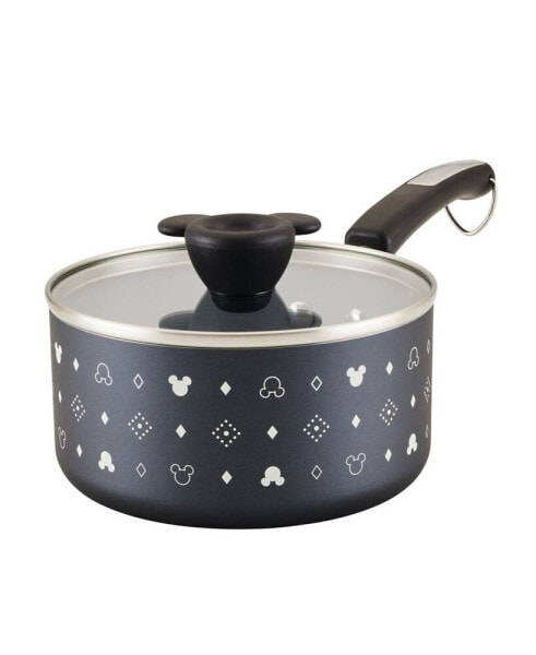 Disney Monochrome 2 Quart Ceramic Nonstick Saucepan with Lid