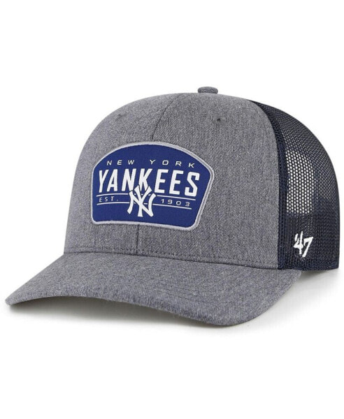 Men's Charcoal, Navy New York Yankees Slate Trucker Snapback Hat