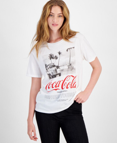 Juniors' Coca Cola Refresh Yourself Cotton T-Shirt