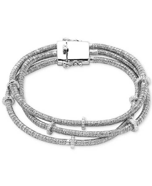 EFFY® Diamond Rondelle Wire Wrap Bracelet (1/6 ct. t.w.) in Sterling Silver