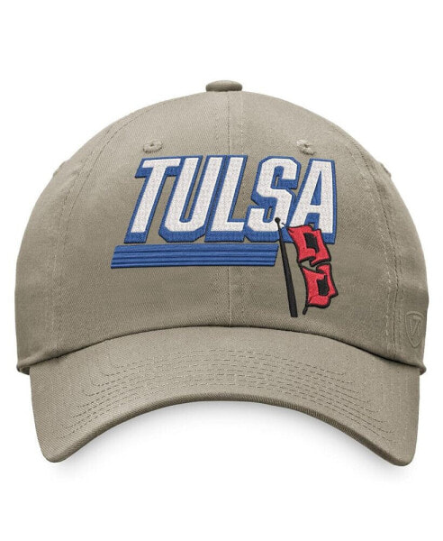Men's Khaki Tulsa Golden Hurricane Slice Adjustable Hat