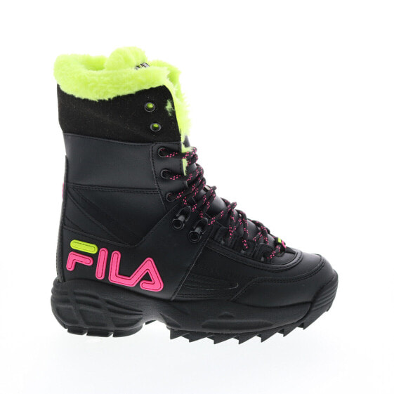 Fila Disruptor Boot 5HM00564-044 Womens Black Leather Casual Dress Boots 9