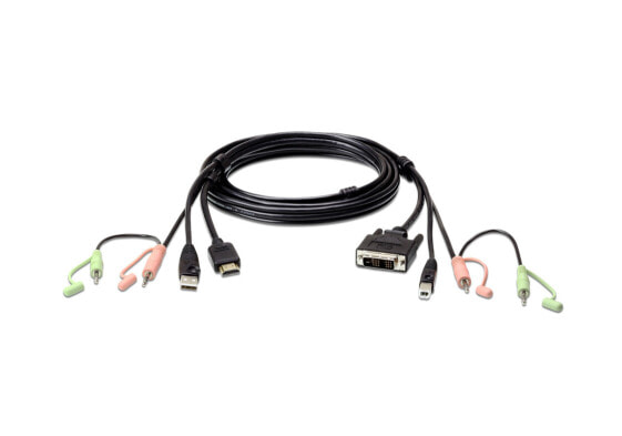 ATEN HDMI to DVI-D USB USB KVM Cable with Audio; 1,8M USB HDMI to DVI-D - 1.8 m - Black - HDMI Type A (Standard) - DVI-D - Male - Male