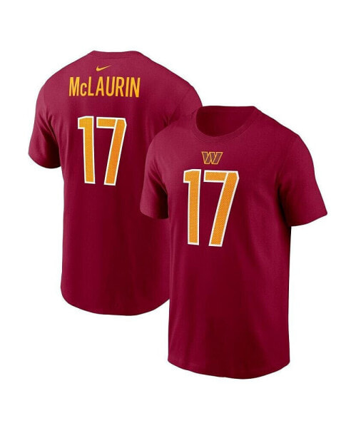 Men's Terry McLaurin Burgundy Washington Commanders Player Name and Number T-shirt
