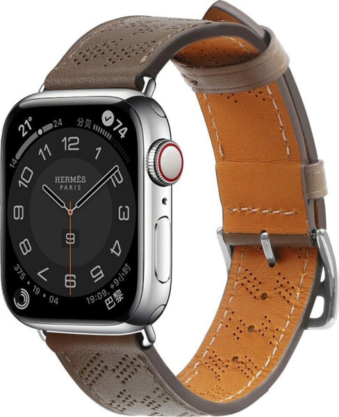 Hurtel Strap Leather skórzany pasek Apple Watch SE, 8, 7, 6, 5, 4, 3, 2, 1 (41, 40, 38 mm) opaska bransoleta ciemnobrązowy