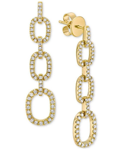 Серьги Macy's Pavé Chain Link