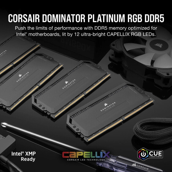 Corsair DDR5 64GB PC 6800 CL40 Kit 2x32GB Dominator P RGB retail - 64 GB - 64 GB - DDR5