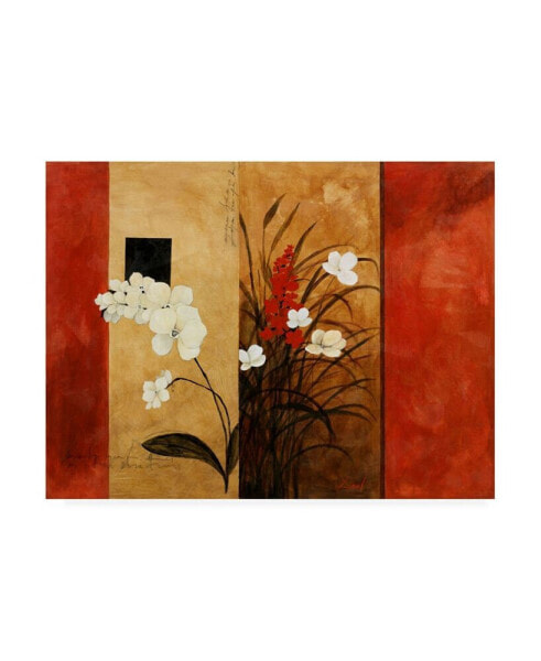Pablo Esteban Flowers Bouquet on Panels 1 Canvas Art - 15.5" x 21"