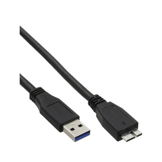 InLine USB 3.2 Gen.1 Cable Type A male / Micro B male - black - 1m