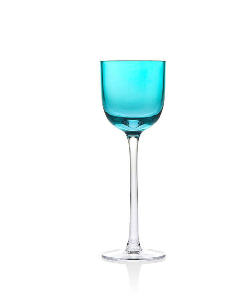 Набор бокалов для ликера Godinger новые Rondo Sea Blue - Набор из 4 шт.