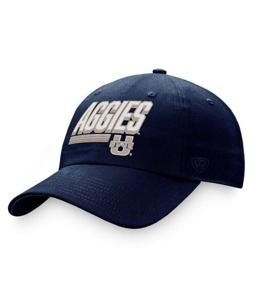 Men's Navy Utah State Aggies Slice Adjustable Hat