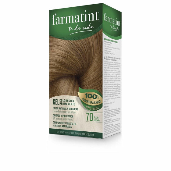 Farmatint	Permanent Coloring Gel No. 7 D Перманентная краска для волос на растительной основе и маслах без аммиака, оттенок золотистый блондин