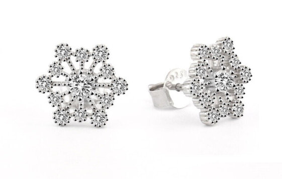 Fashion silver earrings Snowflake AGUP2754