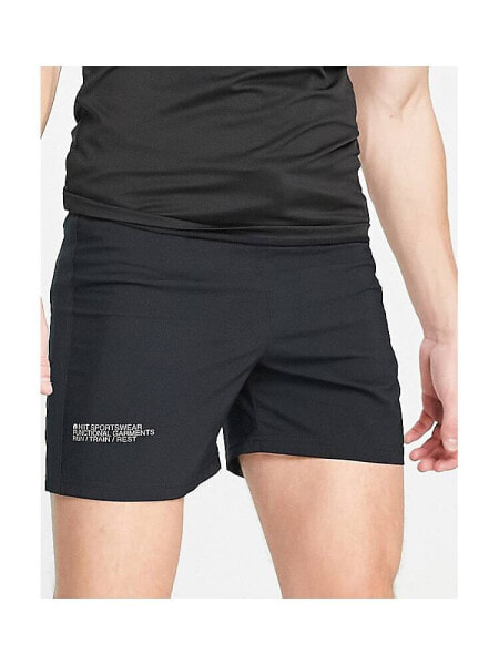 HIIT mid length woven shorts in black